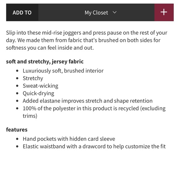 Lululemon Soft Jersey Classic Fit Mid Rise Jogger True Navy Size 4 - Picture 8 of 8